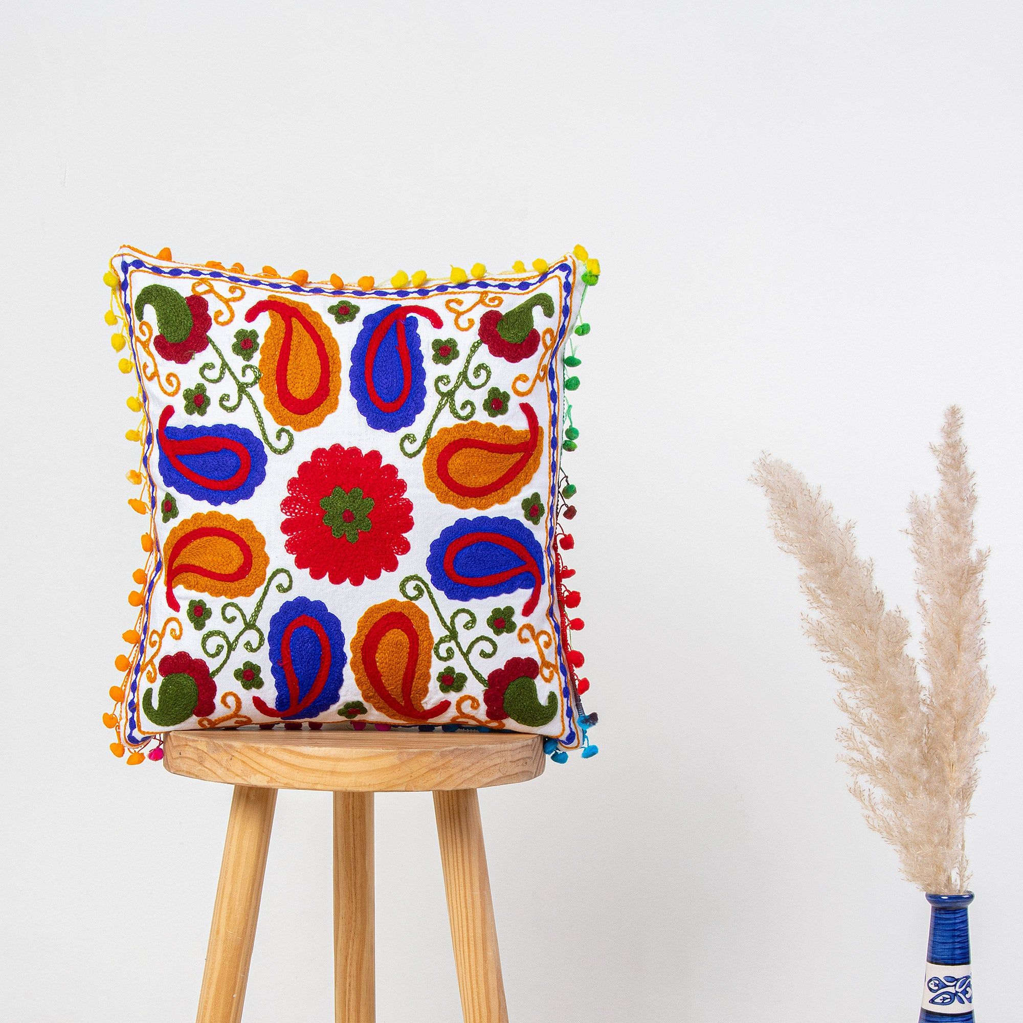 Cotton Embroidered Cushion Covers